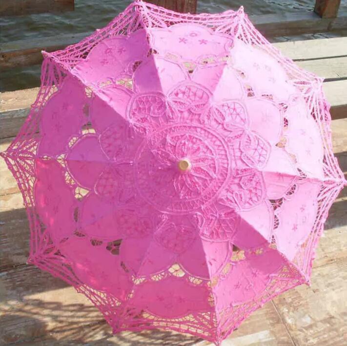 Klasyczne parasol wielokolorowy szlachetny elegancki pałac w stylu pałacu długie ramię parasol/haft gingham koronkowy parasol