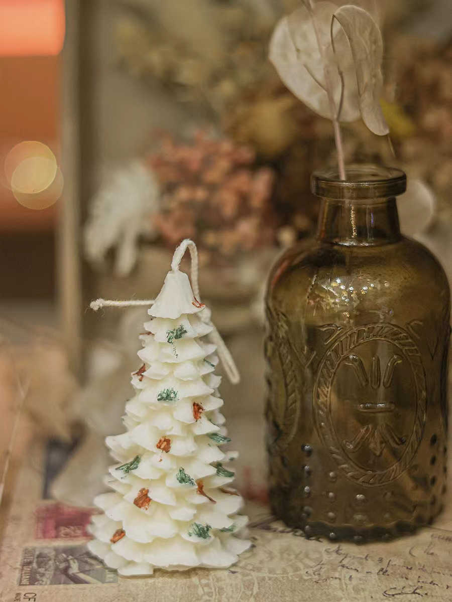 Velas perfumadas velas de Natal decoração de decoração ornamentos aromáticos velas de decoração de ano novo house white natal árvore de velas decoração p230412