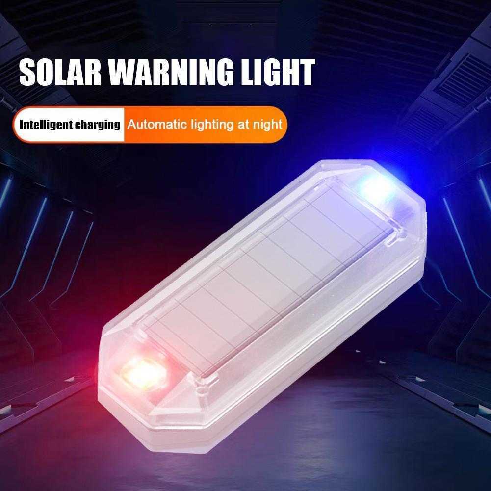 Neues Auto Solar LED Mini Warnlicht Nachtfahrt für Motorrad Elektrofahrzeug Fahrrad Rücklicht Anti-Rücklicht Warnlicht