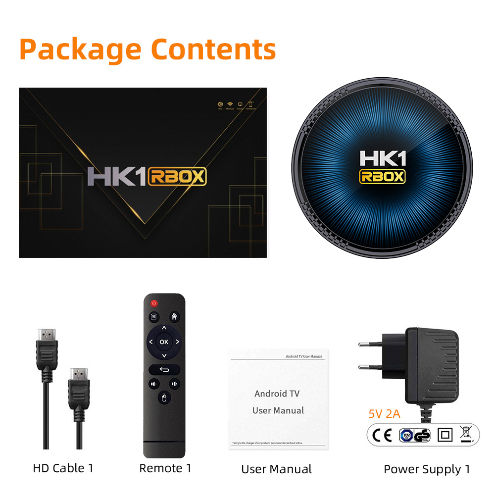 HK1 Rbox W2 Android 11 TV Box 4GB 64GB AMLOGIC S905W2 4K AV1 Media Player 2.4G 5G WIFI BT4.0