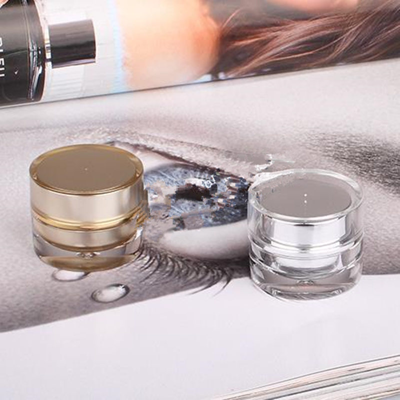 5g Empty Round Acrylic Bottle Cream Jar container Small sample Cosmetic Pot Golden eye cream Cosmetics Packaging tin bottle