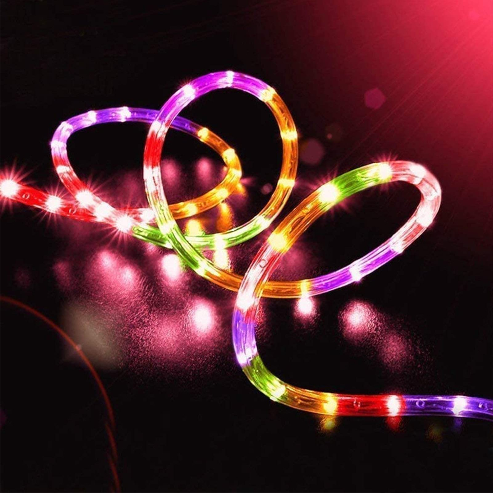 Solar LED Light Outdoor Garden Dekoracja Świąteczna Garland Xmas Solar Rope Light Fairy Strip 32m/22m/12m/7m Fairy Light String Dekoracja Garland Yard