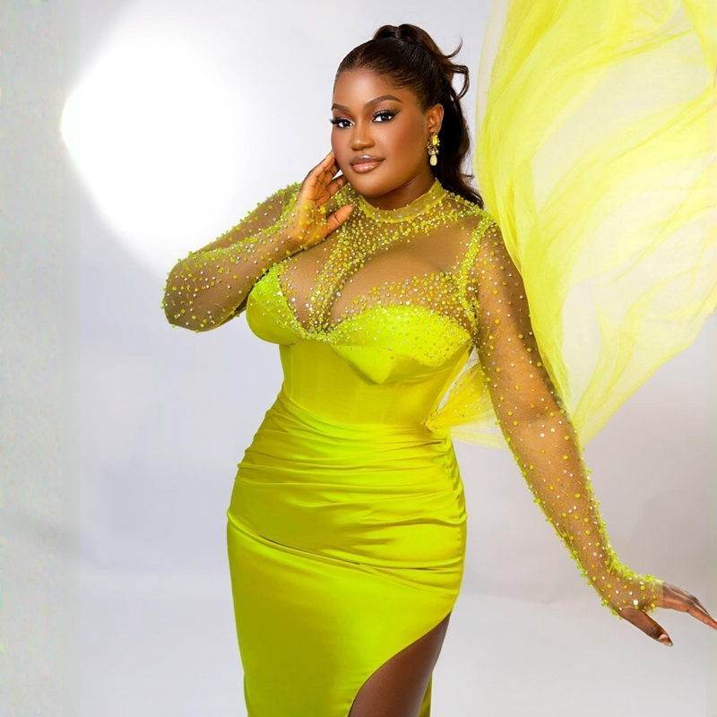 Plus Size Aso Ebi Abiti da ballo a sirena Sexy menta maniche lunghe in tulle con perline Africano nero Ragazze Glitter volant Perline Abiti da sera feste Robe De Bal Spacco laterale