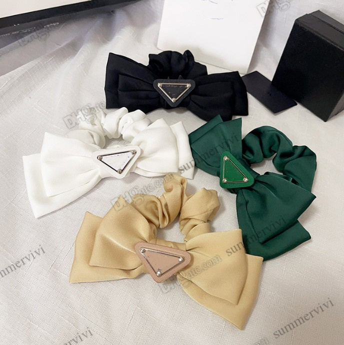 Ribbon Bows hair accessories designer children letter triangle Bows princess hairbands luxury women scrunchies horse tail rope Z1501