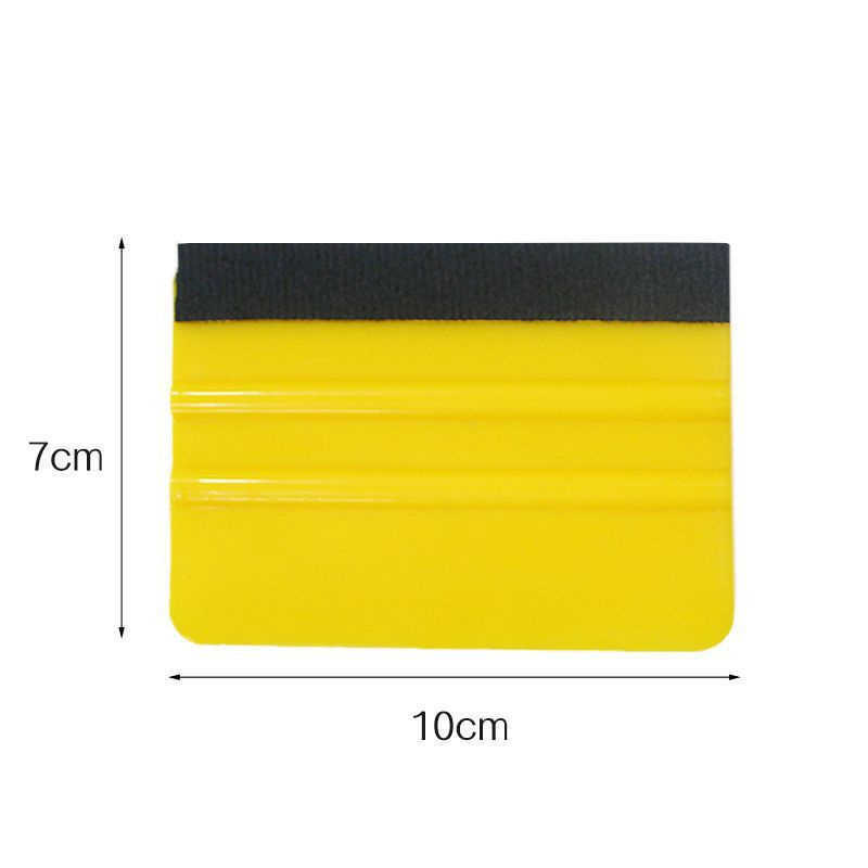 New Vinyl Carbon Fiber Window Ice Remover Cleaning Wash Car Scraper With Felt Squeegee Tool Film Wrapping