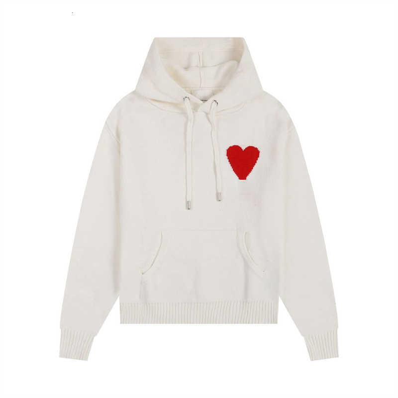 Pull Amis Amisweater Knitted Sweater Hoody Hooded Pullover Men Women Casual Sweatshirts Coeur Heart Love Pattern Sweat Jumper 58MF
