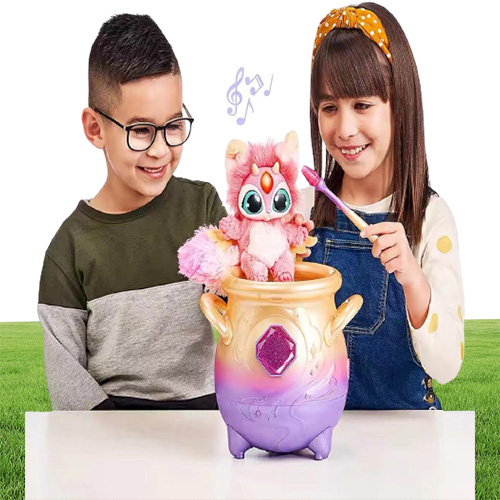 ROVA ITENS DO ABJETOS DECORATIVOS Figuras Mixies Magic Magic Fog Pot Surprise Pet Sound Light Interactive Blind Toys Authenti1239396