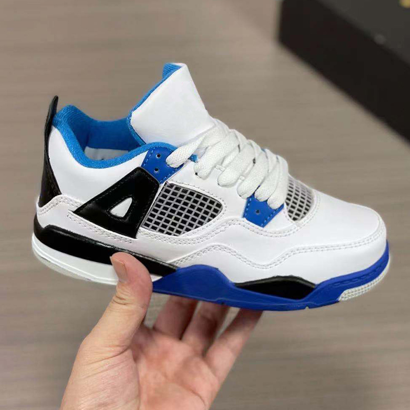 2023 Jumpman 4s Kids Basketball Shoes 4 Black Cat All White Pink Infant Boy Girl Toddlers Fashion Baby Trainers Children Footwear Athletic Outdoor Walking Sneaker
