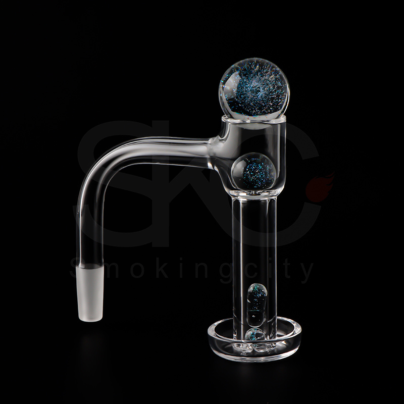 Clou à quartz à bord biseauté XL Terp Slurper entièrement fondu avec ensemble de marbre Dichro en verre pour conduite d'eau Dab Rigs