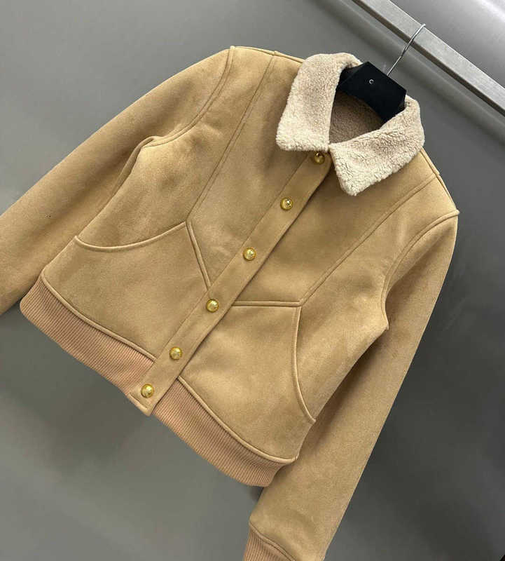 Men's Jackets designer Autumn and Winter New CE Nanyou Gaoding British Style Fashion Handsome Suede Lamb Fleece Polo Jacket Coat CLP2