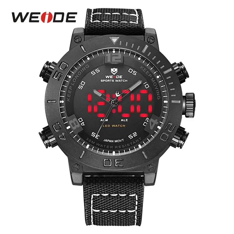 2023WEIDE Uhren Mann Luxusmarke Casual Quarzwerk Uhr LED Digital Analog Nylon Strap Camouflage Dial Armbanduhr Relogio Masculino