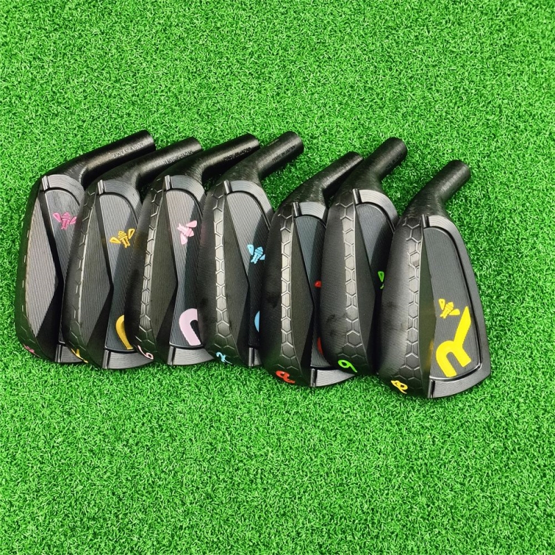 Golf Roddio Little Bee Golf Clubs High configuration black CC FORGED Soft Iron Forged Iron Set 4 5 6 7 8 9 P 