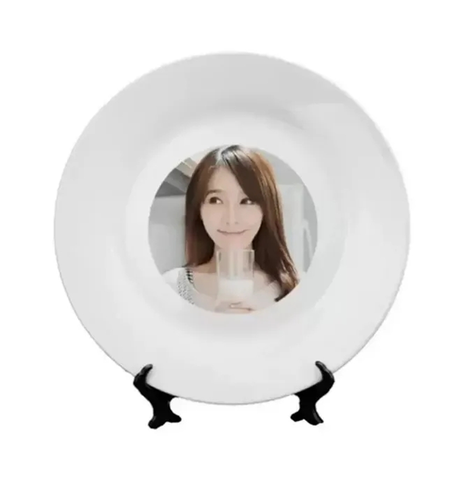 Wholesale 8 inch Sublimation Ceramic Plates 10 inch Round Thermal Transfer Coating Blank Dish Dinnerware AAA fast