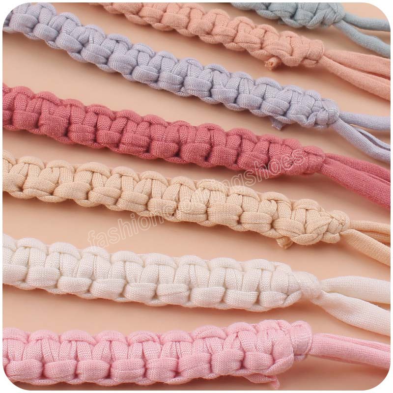 Hartvorm Beech Fopspacifier Clip Diy Pasgeboren Accessoires Baby shower Gift Woven Pacifier Holder Soere Dummy Clips Chain