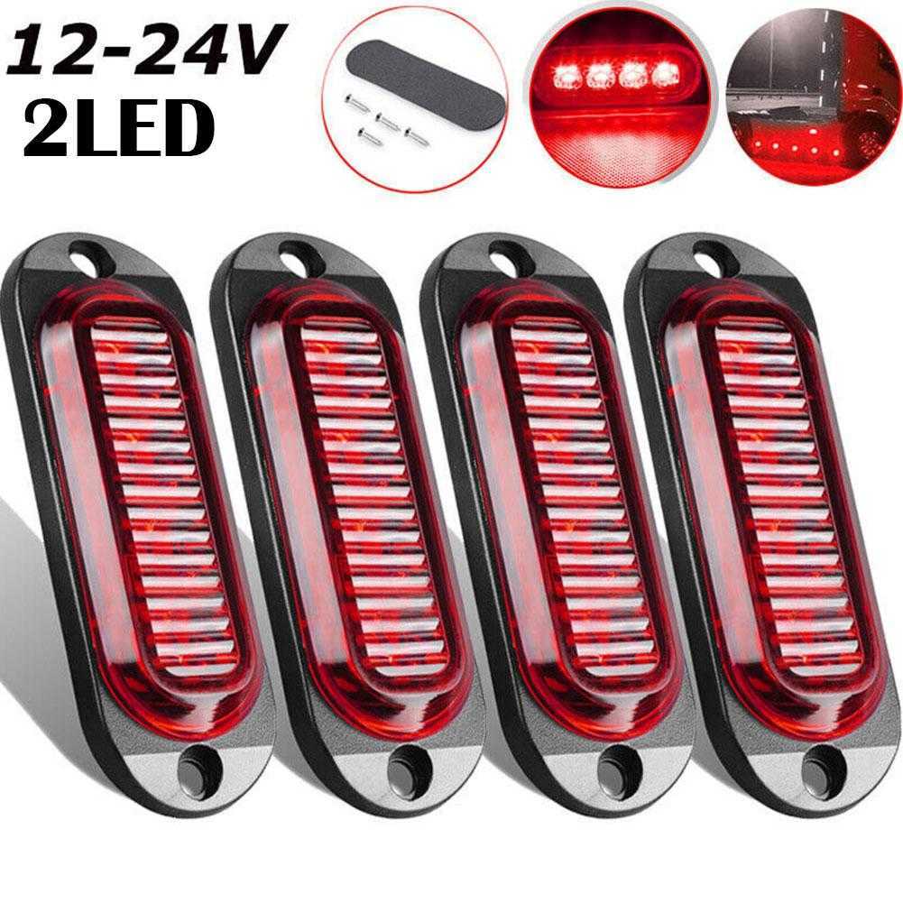 New LED Side Marker Clearance Light Orange Lamp Indicator 12V-24V Truck Trailer Caravans Lens Side Lights Replacement Accessories