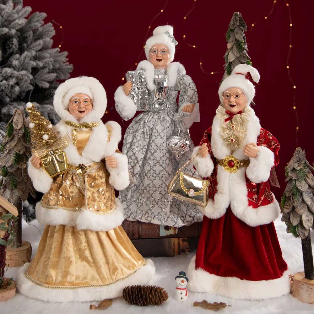 Juldekorationer 45 cm Santa Claus Dolls Mormor Xmas Pendants 2023 God julgrandekor för hembarn Naviidad Presents Noel Gifts Natall231111