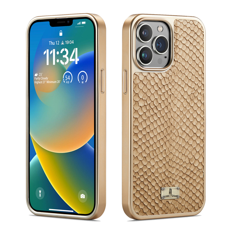 Capa de telefone luxuosa com padrão de pele de cobra Vogue para iPhone 15 Plus 14 13 12 11 Pro Max Durável, resistente, elegante, protetora completa, revestimento de couro sólido, capa traseira à prova de choque