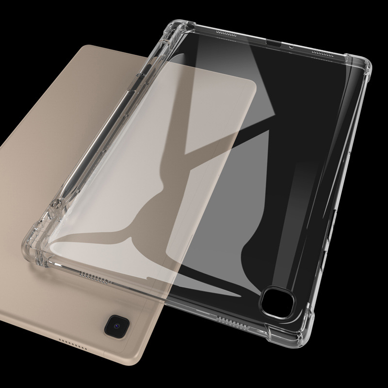 Airbag pen slot cases voor Samsung Tab S8 Ultra Plus S7 FE 2022 SM-X900 X906 X800 T730 SHOBKOVID Case Transparant Cover