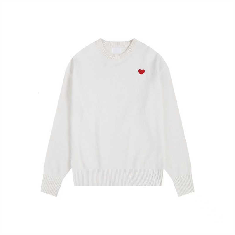 Designer amiparis amis tröja paris är jag tröja stor coeur love heart jacquard crew hals svett u uk streetwear casual hoody liten logotyp wru1