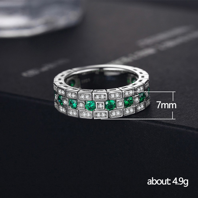 2022 Eternity Ring Zircon Silver Color Engagement Wedding Band Rings for Women Män Finger Promise Party Jewelry