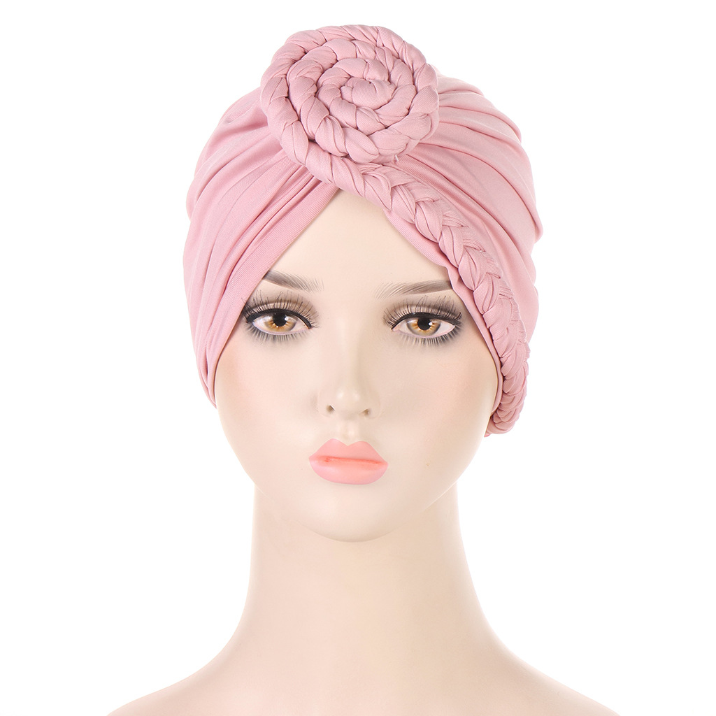 Musulmano Knot Turban Headwrap Soild Color Women Hijab Bonnet Party Wedding Copricapo Bandane Accessori capelli