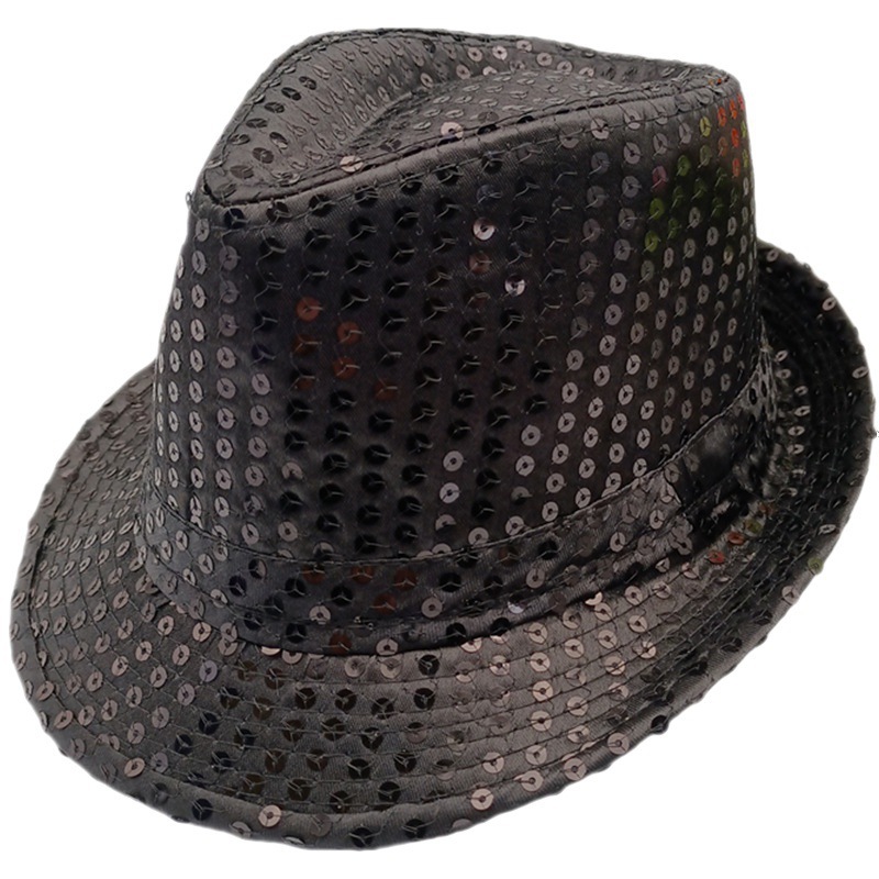 Nowy występ sceniczny Sequin Hat Dziecięcy występ taneczny występ Jazz Hat Adult Men's and Women's Party Festival Gift