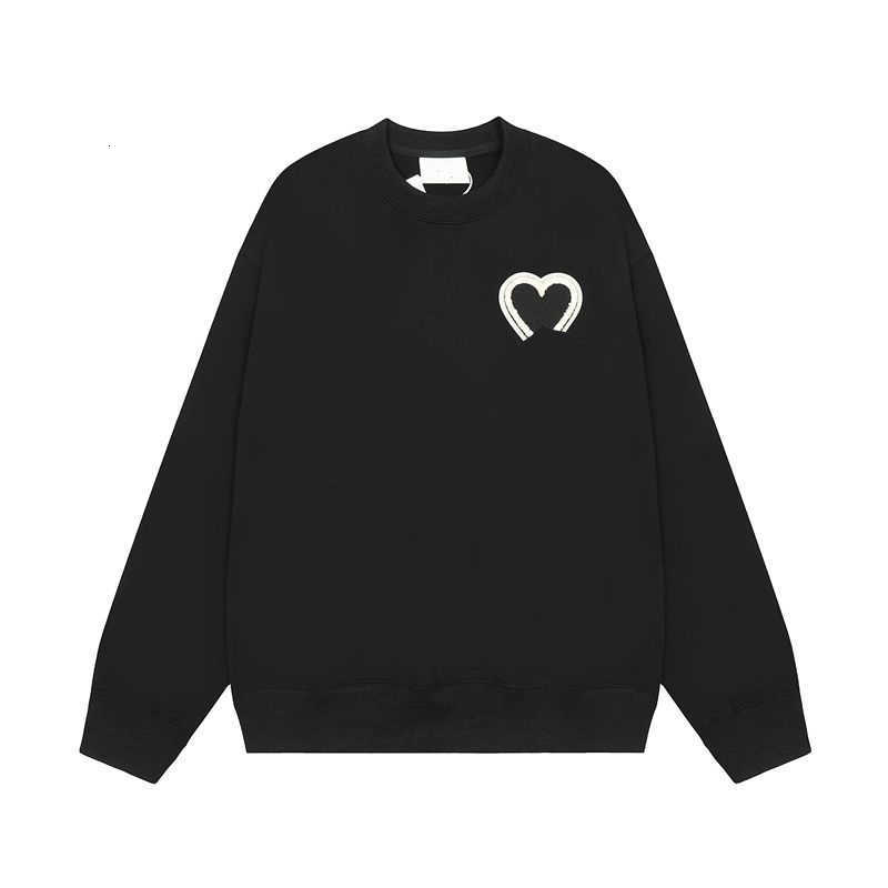 Amis unisex projektant amiodie Men Paris France Fashion A Heart Wzór okrągłego szyi Bluzy Luksusowe A-line Red Heart Hoodie Jumper Bo3dp