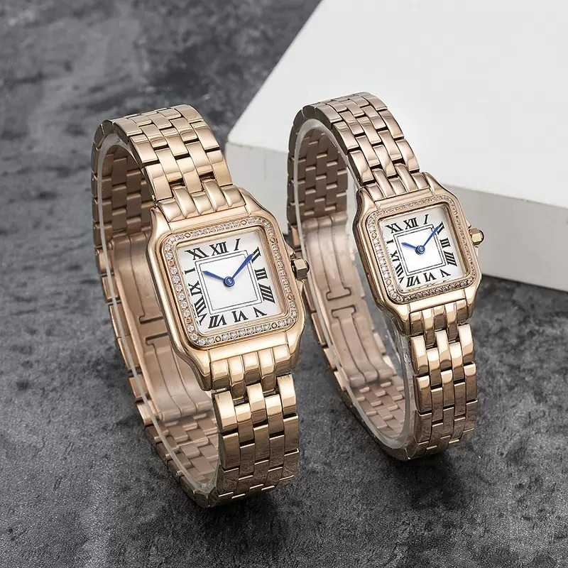 Novo relógio feminino de luxo elegante moda pulseira de aço inoxidável estilo multicolorido movimento de quartzo importado à prova d'água relógio de casal mais vendido