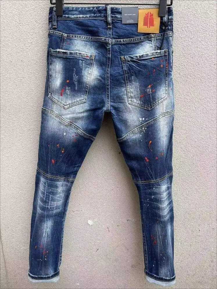 Jeans da uomo Nuovo stile trendy e popolare Jeans slim Moda Pantaloni casual in denim con foro T82LF231111