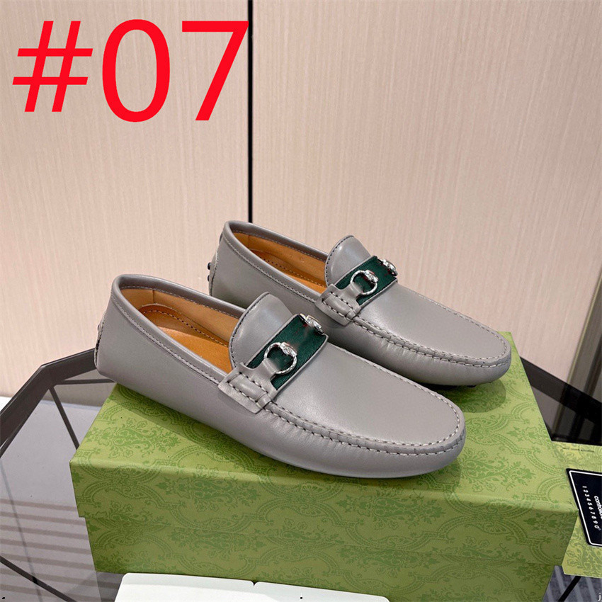 38Model Echtes Leder Designer Herren Loafer Schuhe Luxusmarke 2023 Herren Loafer Mokassins Atmungsaktive Slip-on-Schwarze Fahrschuhe Plus Größe 38-46
