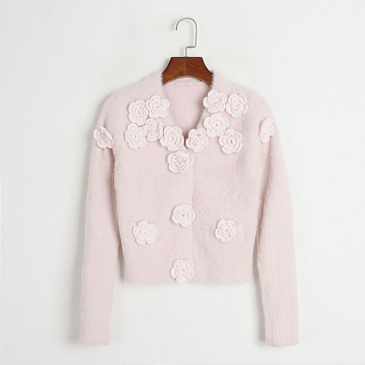 1109 2023, осенний брендовый свитер в том же стиле, розовый, хаки, кардиган с длинными рукавами и v-образным вырезом, женская одежда, женская одежда высокого качества DL