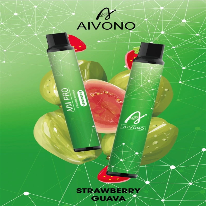 Original AIVONO AIM PRO 1500 Puffs Cigarros Eletrônicos Capacidade Bares Vape Descartáveis 0% 5% 2% Vaporizador Pod