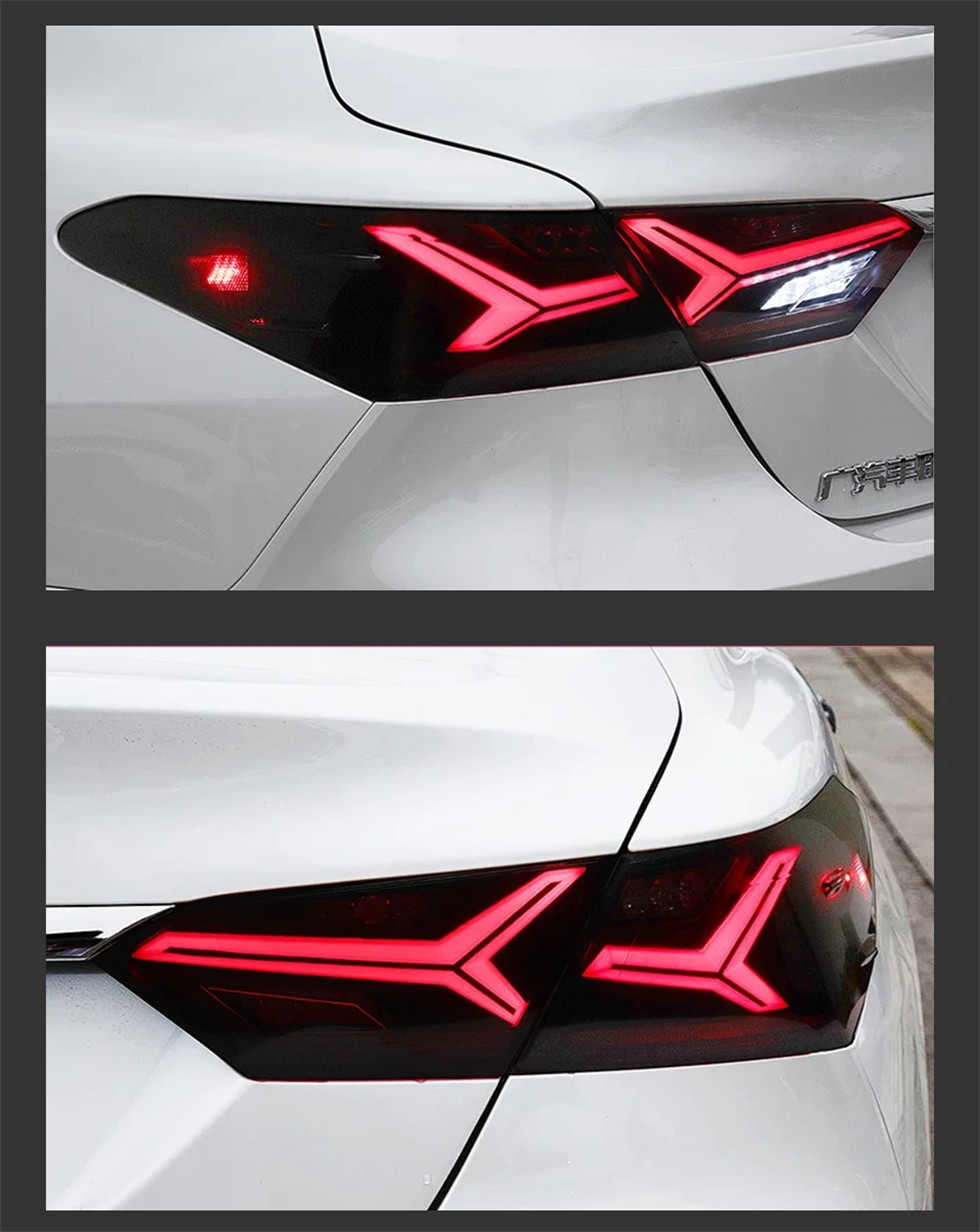 Stylowanie samochodu tylne światło dla Toyota Camry Ex 20 18-20 22 Tylne LED odwrotne światła hamulca sekwencyjne sygnały skrętu