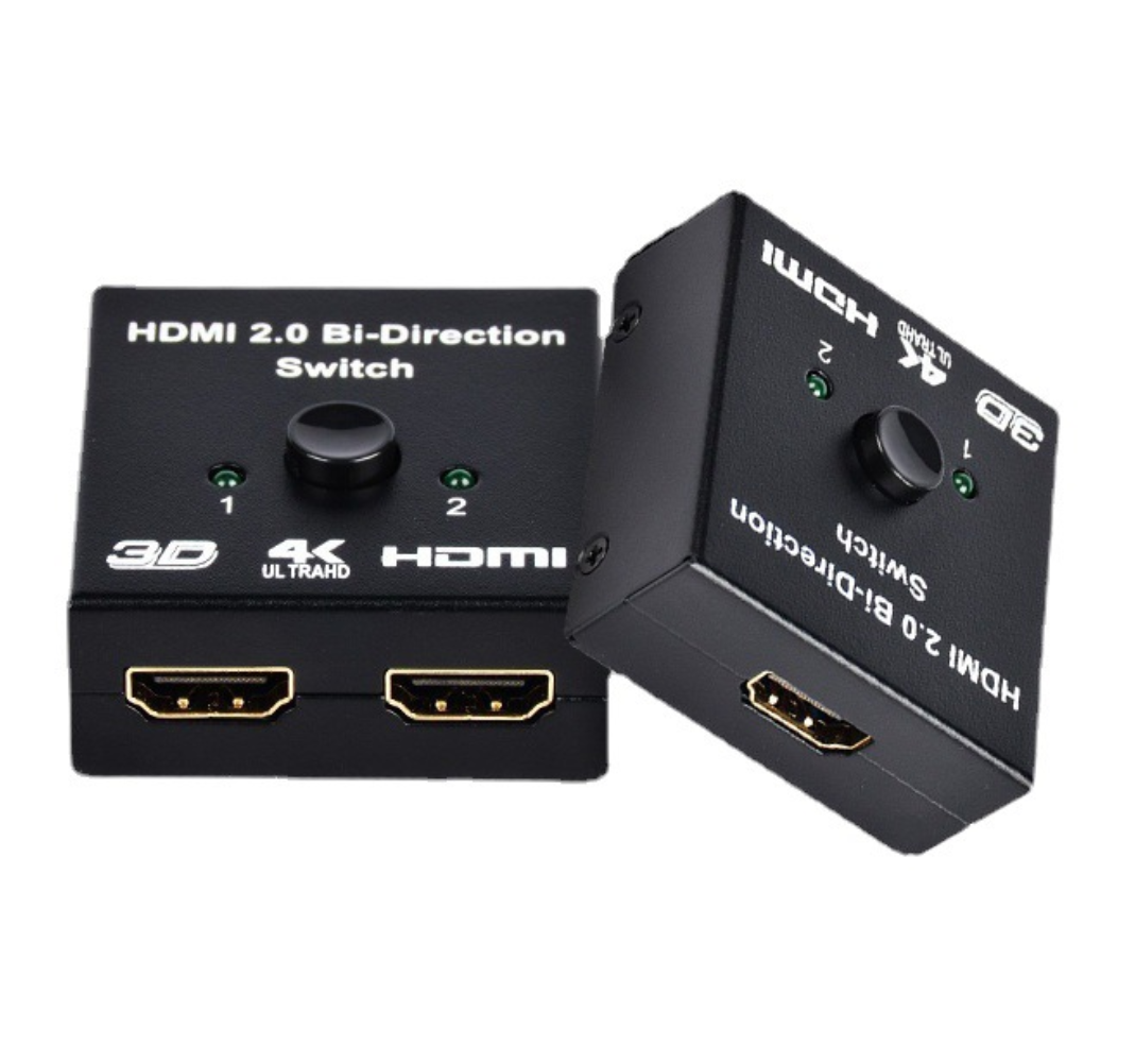 Switch HDMI Bi-Direction 2.0 Splitter HDMI Adattatore 1x2/2x1 Convertitore 2 in 1 uscita 1 in 2 uscite TV Box Switcher HDMI 4K