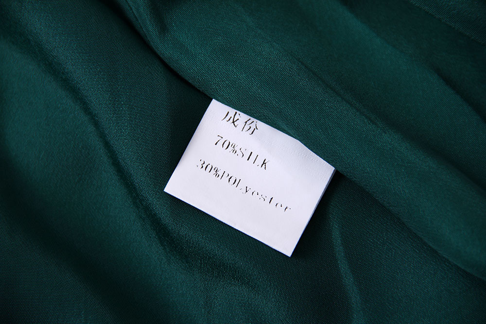 2023 verano verde lazo lazo vestido manga corta Color sólido cuello redondo botones Midi vestidos casuales A3A101500 de talla grande XXL