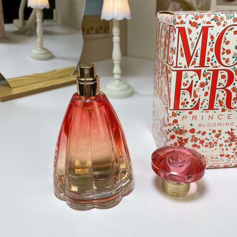 Cadeau en gros parfum femme orchidées 90ML Floral rouge dame BLOOMING PRINCESS EDP EDT verre pomme livraison rapide