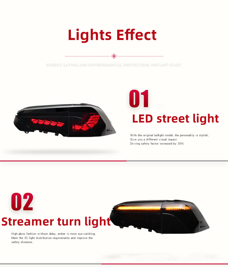 Luzes traseiras do carro para toyota rav4 20 19-20 22 conjunto de luz traseira led dragão escala luz running luz indicadora de sinal de volta