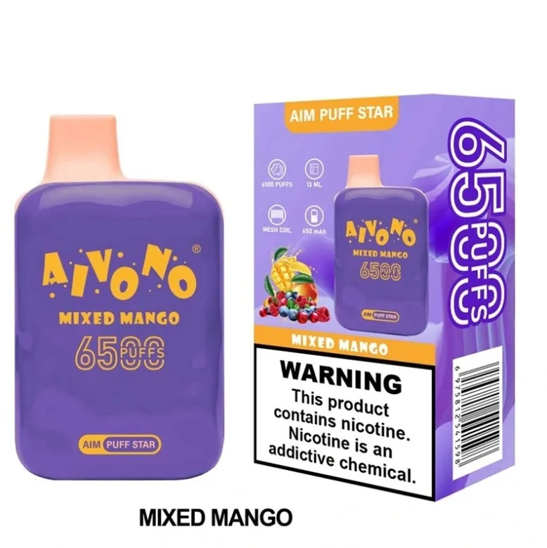 Aivono 6500 9000 Puff Vape desechable Randm 7K Puffs Vape Mesh Coil Recargable 2% 3% 5% 14 ml Carros precargados Vaper Cigarrillo electrónico