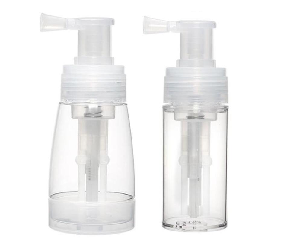 110ml 180ml Powder Spray Bottle Empty Transparent PET Cosmetic Bottle with Locking Nozzle for Salon Home Beauty