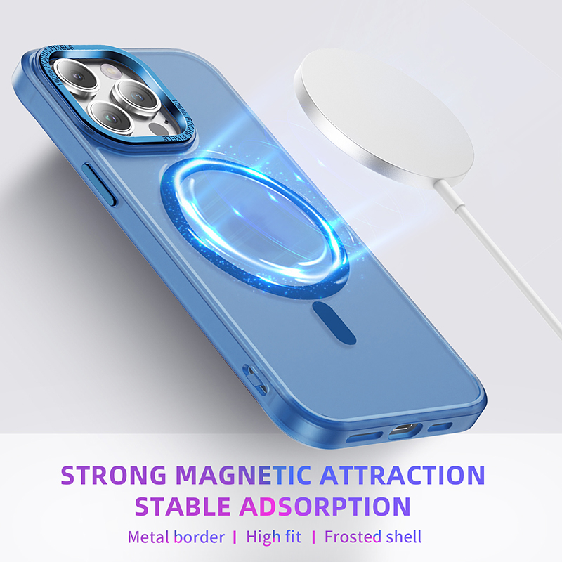 Magsafe Wireless Charger Cell Phone Cases For Iphone 15 Pro Max 14 Plus 13 12 11 ProMax Translucence Hybrid Acrylic TPU Shockproof Phone Case Shell