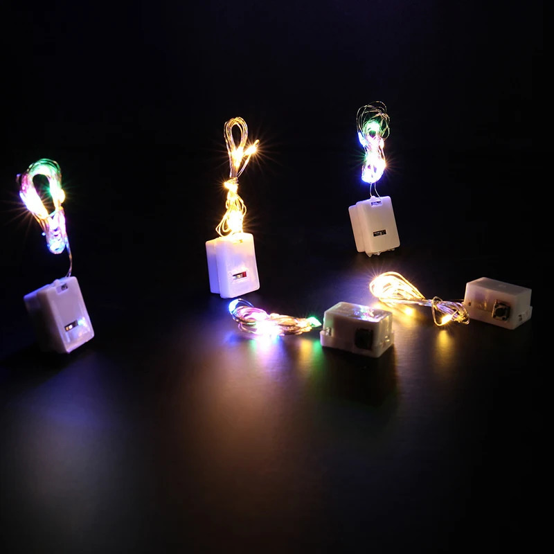Décorations de Noël 10X comprennent la batterie 10 20LEDS 3 modes Guirlandes LED Éclairage de chaîne de vacances Guirlandes lumineuses en fil de cuivre pour la décoration de Noël 231113