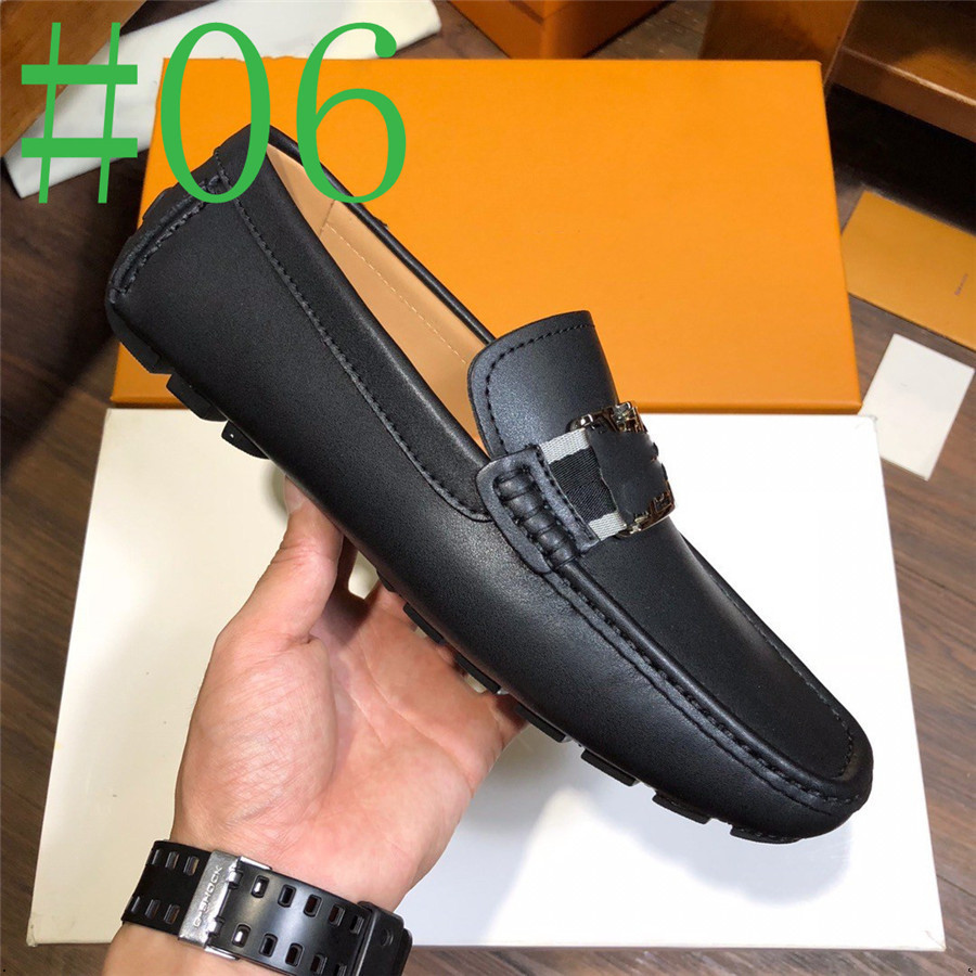 12 모델 고급 디자이너 남성 로퍼 신발 신발 가죽 정품 캐주얼 로퍼 모카신 슬립 온 소프트 플랫 신발 경량 운전 38-47