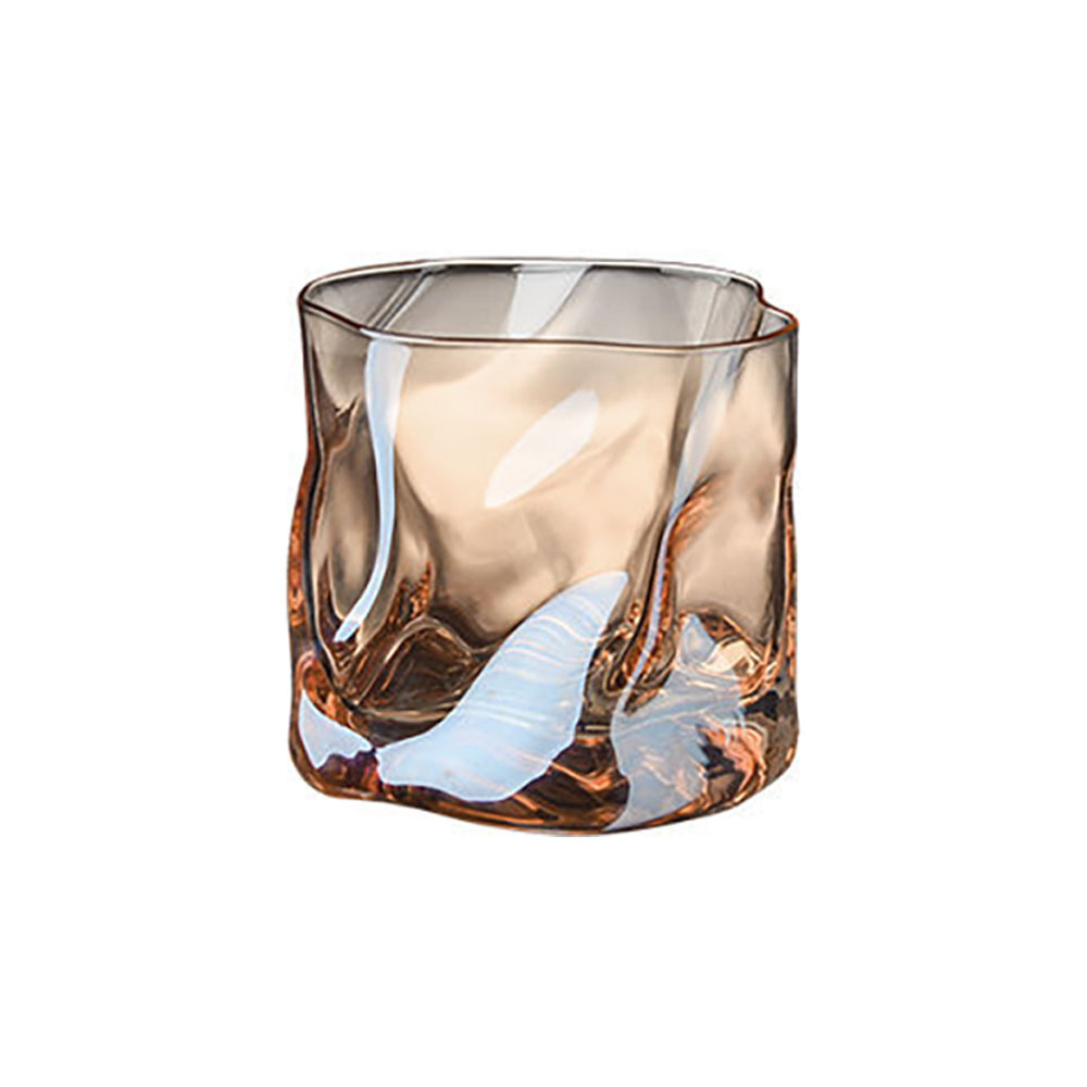 Ins Style Creative Origami Cup Twist Glass Bar Whisky Transparent Beer Mug Glass Water Cup Shot Glass