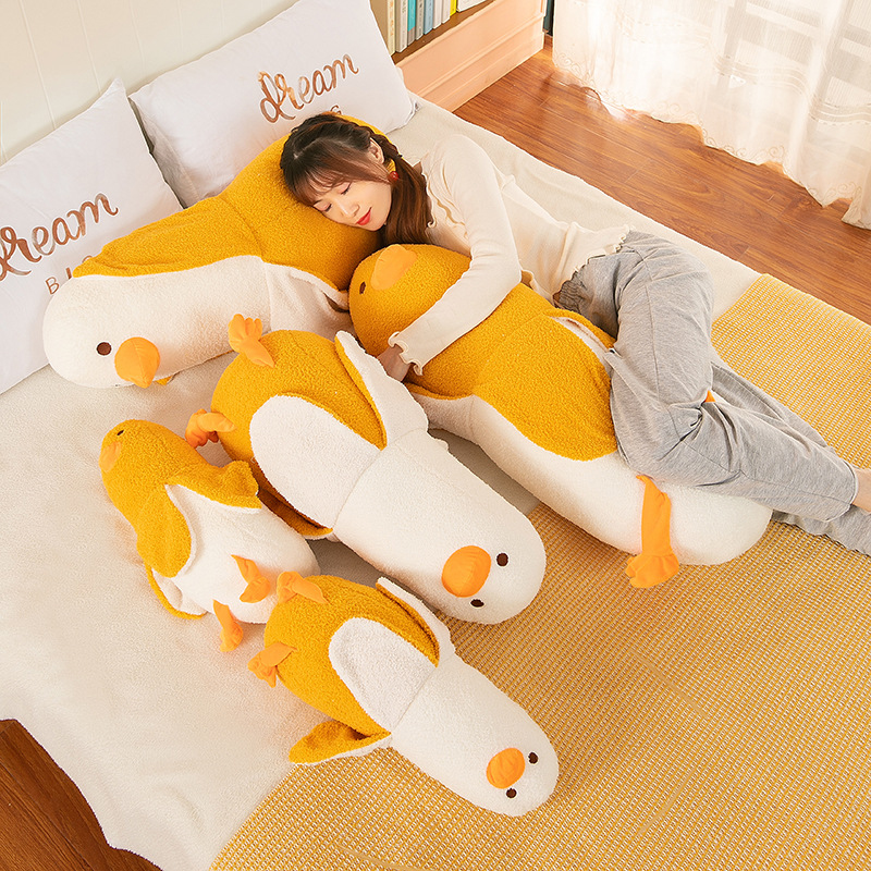 New cartoon cute banana duck plush toy girl accompany sleeping doll birthday gift