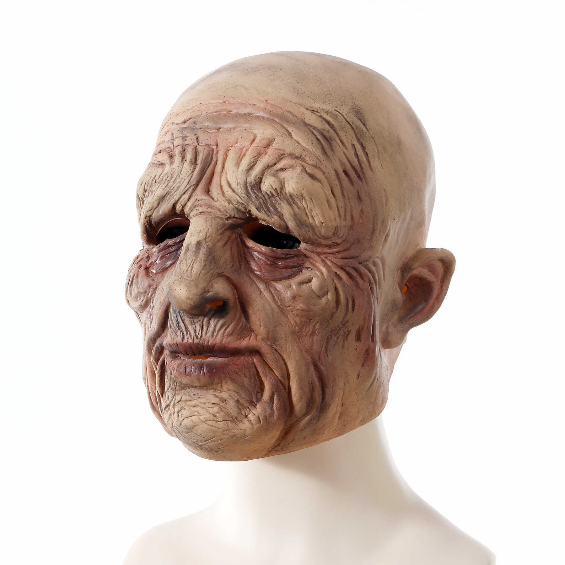 Gentile vecchio nonno maschera di Halloween spettacolo teatrale oggetti di scena maschera decorata L231114
