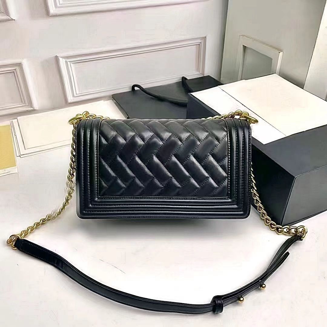 Bolsa de designer clássica bolsa de aba dupla caviar bolsa de ombro de couro genuíno mulheres 19 bolsa de pele de cordeiro hanbags carteira de moda de couro na corrente 22 bolsa bolsa