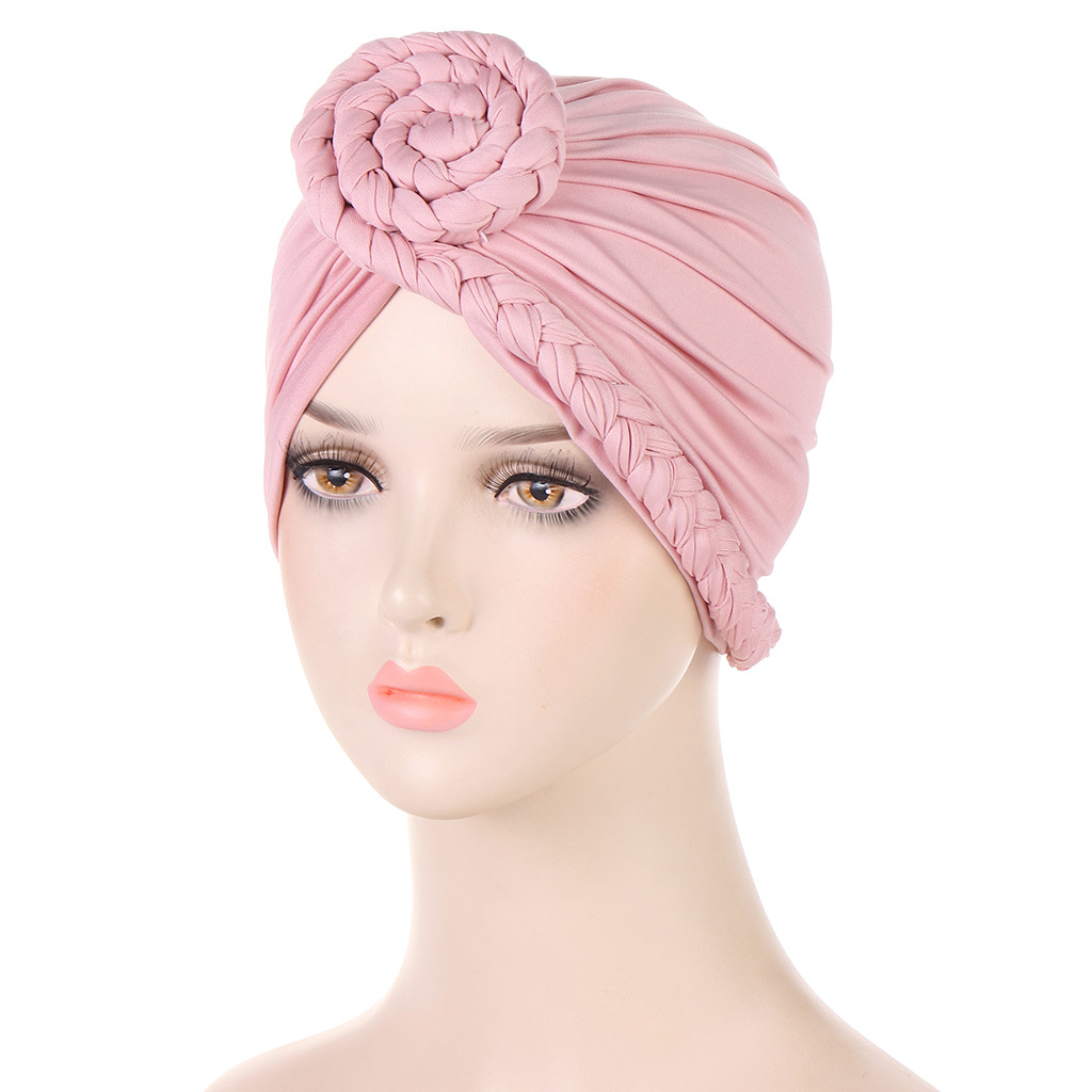 Musulmano Knot Turban Headwrap Soild Color Women Hijab Bonnet Party Wedding Copricapo Bandane Accessori capelli