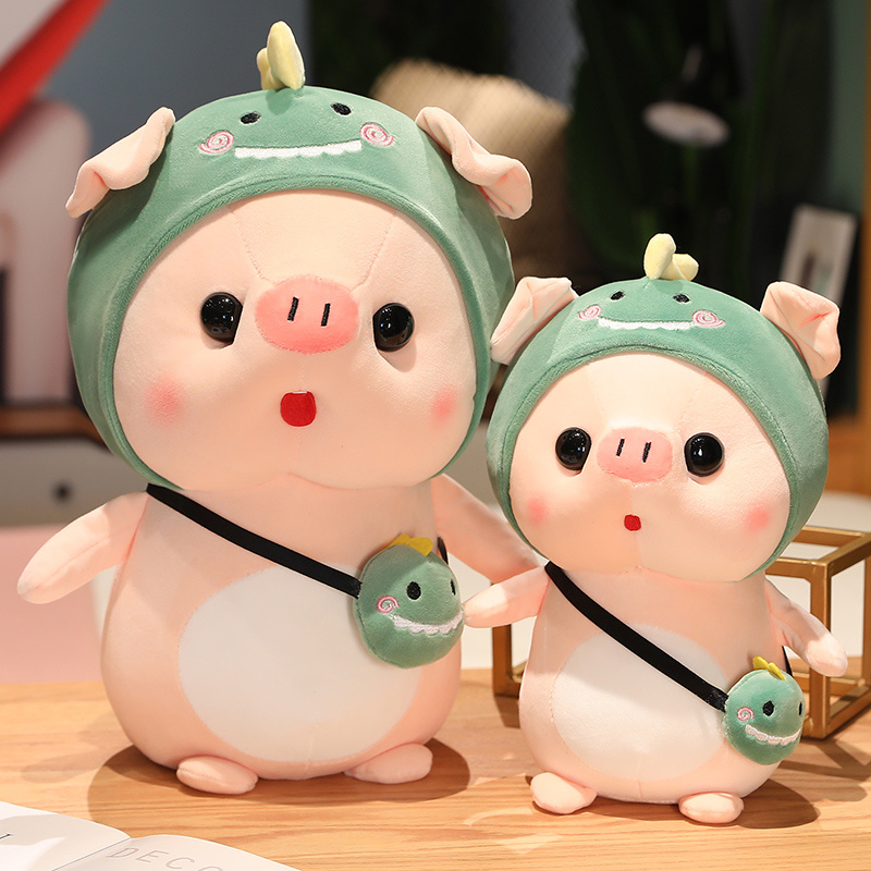 30/40CM Super Cute Cosplay Pig Plush Doll Kawaii Toys Transform into Unicorn Dinosaur Avocado Stuffed Soft Animal Pillow