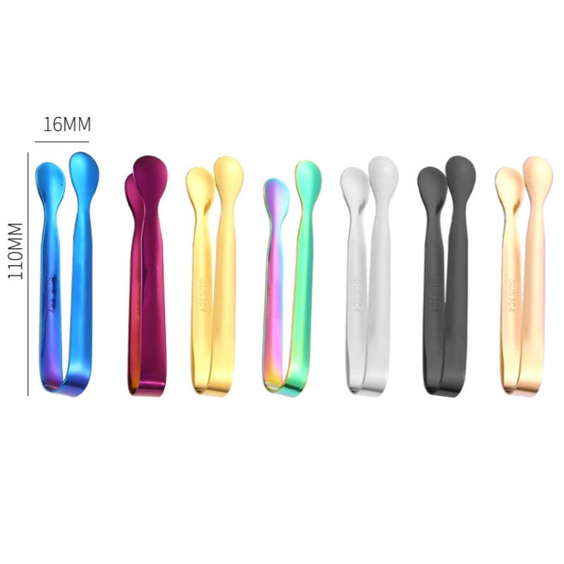 Clips colorés en acier inoxydable, mini pinces à sucre et à glace, pour servir des apéritifs, outils de cuisine, gâteau écologique, pain, nourriture, barbecue, bar à café en métal, fournitures de salle à manger d'hôtel