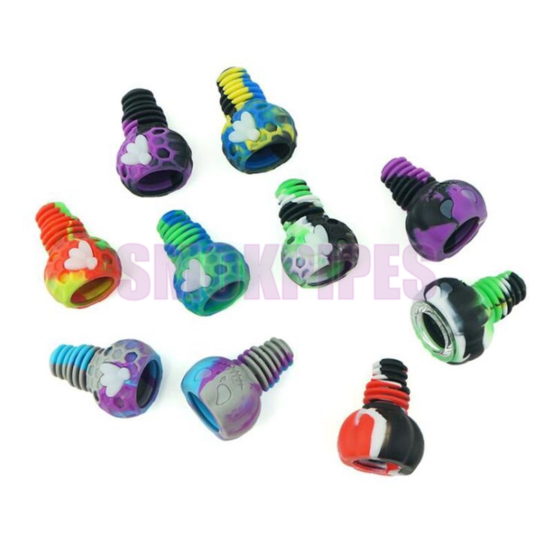 Colorido Cool Silicone Multifunción 14MM 18MM Junta masculina Convertir Agujero de vidrio Filtro Tazón Hierba seca Tabaco Plataformas petroleras Fumar Bong Down Stem Container Tool DHL gratis